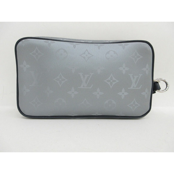 LOUIS VUITTON Monogram Satellite Alpha Clutch Bag Pouch Silver - Picture 2 of 9